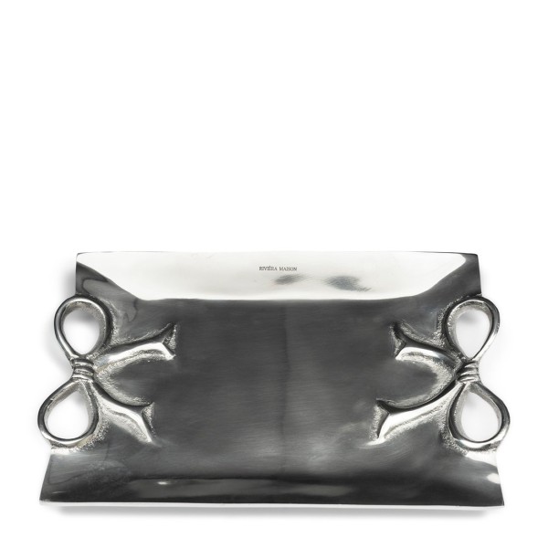Niklowana Srebrna Tacka Classic Bow Riviera Maison
