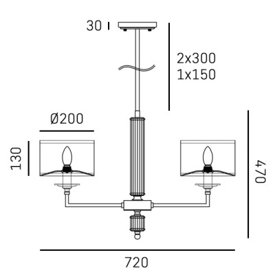 Lampa Wisząca Sutton 4