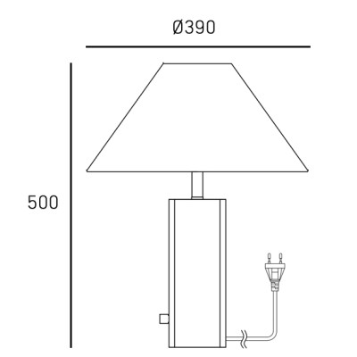 Lampa Stołowa Orleans Wys. 50cm 7