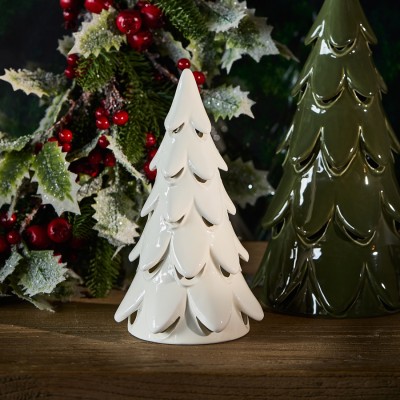 Ceramiczna Choinka LED Winter Garden Tree Biała S  Riviera Maison 3