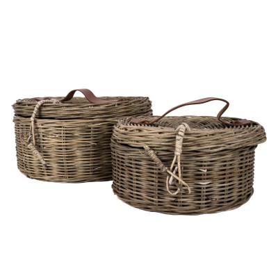 Zestaw Dwóch Koszy Rattanowych Dolce  2