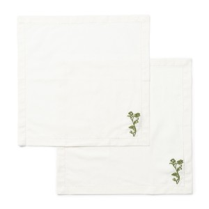 Komplet 2 Haftowanych Serwetek Pearl Flower Riviera Maison
