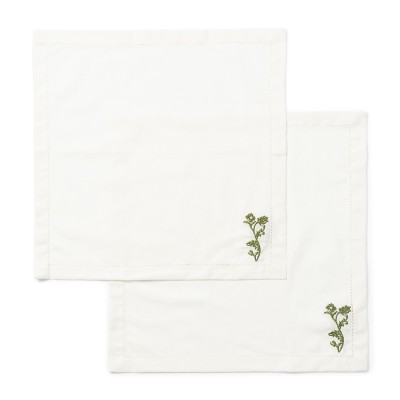 Komplet 2 Haftowanych Serwetek Pearl Flower Riviera Maison 2