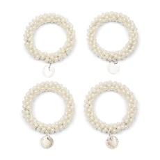 Komplet Obrączek do Serwetek Classic Pearl Riveira Maison 4szt