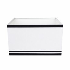Abażur Prostokatny Riviera Biało-Czarny 30x20x20cm 