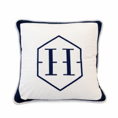 Poduszka Haftowana Dekoracyjna Monogram - Różne Kolory Tkanin
