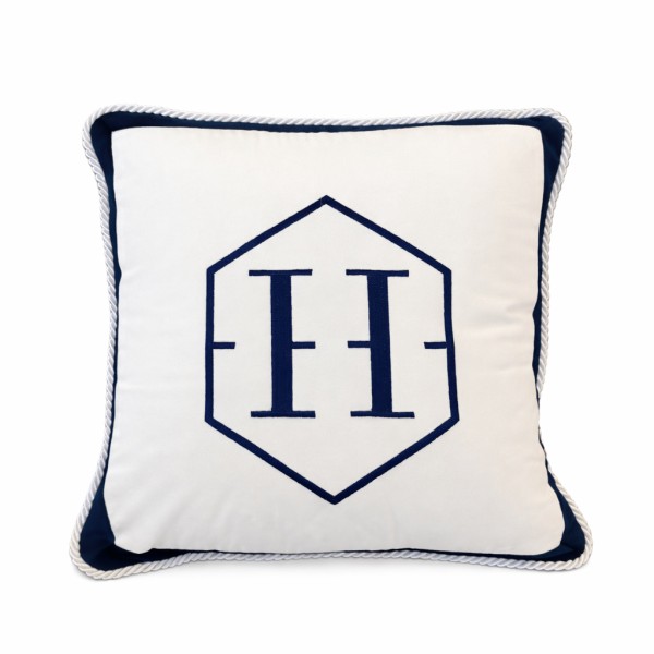 Poduszka Haftowana Dekoracyjna Monogram - Różne Kolory Tkanin