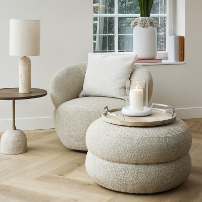 Fotel Obrotowy San Remo Natural Grey Riviera Maison  3