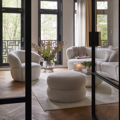 Puf San Remo Simply White Riviera Maison 7