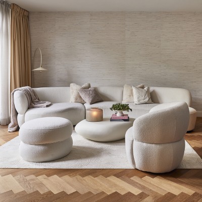 Puf San Remo Simply White Riviera Maison 8