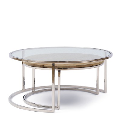 Zestaw Okrągłych Stolików Kawowych  Soho Riviera Maison 