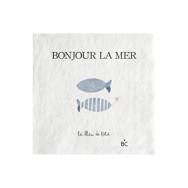Serwetki Papierowe Bonjour LaMer Blue 20 szt Bastion Collection