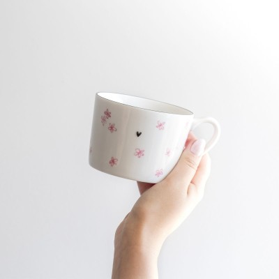 Kubek White/Rose Little Flowers Bastion Collection 3