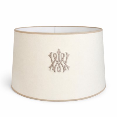 Abażur Monarchy Velvet Kremowo Beżowy z Haftem  40x35x25cm