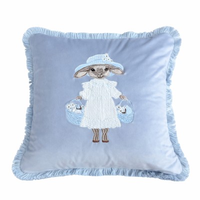 Poduszka Haftowana Dekoracyjna Velvet Pani Barankowa - Różne Kolory Tkanin