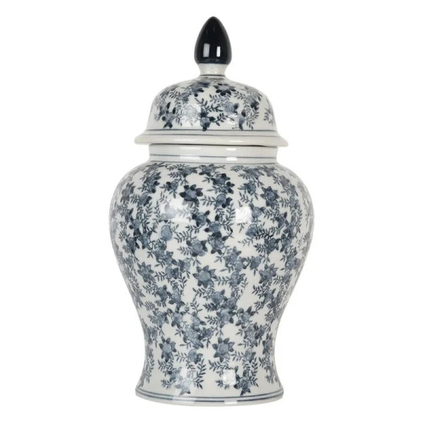 Waza Porcelanowa Amfora Blue Floral Wys. 32cm