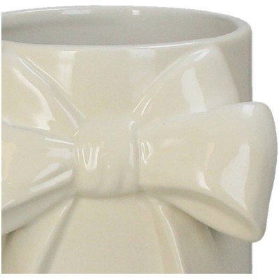 Wazon z Kokardką Bow Kremowy Wys. 25cm 4