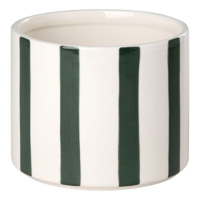 Osłonka Eglo Biało-Zielone Pasy Wys. 12cm