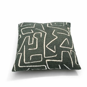 Poduszka Geometry Boucle z Wypełnieniem Zielona 45 x  45cm Mars & More