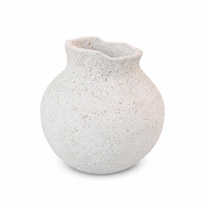 Strukturalny Wazon Biało-Kremowy Penyok