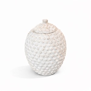 Ceramiczna Amfora Lobi Rustic Antyczna Biel Wys. 31cm