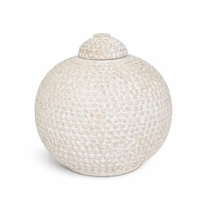 Ceramiczna Amfora Lobi Rustic Antyczna Biel Wys. 35cm