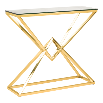 Konsola w Stylu Art Deco Grand Złota 90x30x80cm