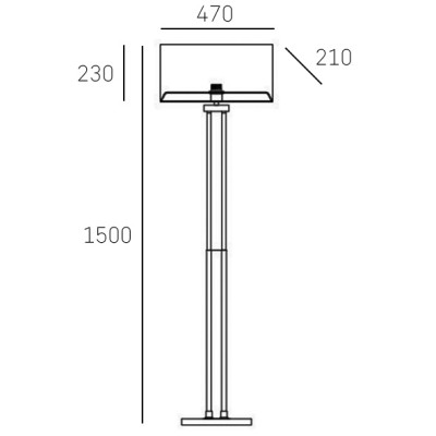 Nowoczesna  Lampa Stojąca Athens Mosiądz Wys. 150cm 4