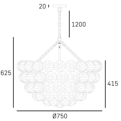 Designerska Lampa Wisząca Como L 5