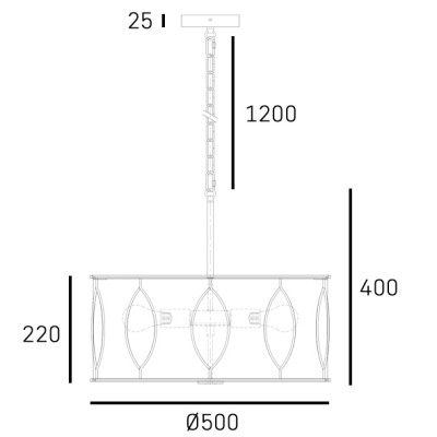 Klasyczna Lampa Wisząca Norflok 4