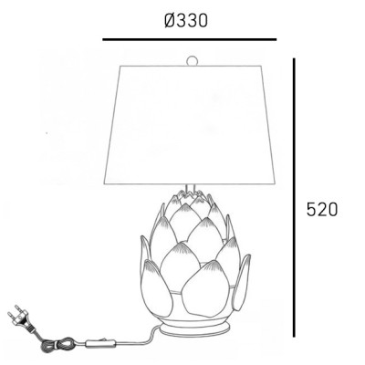 Oryginalna Lampa Stołowa Aati Wys. 52cm 4