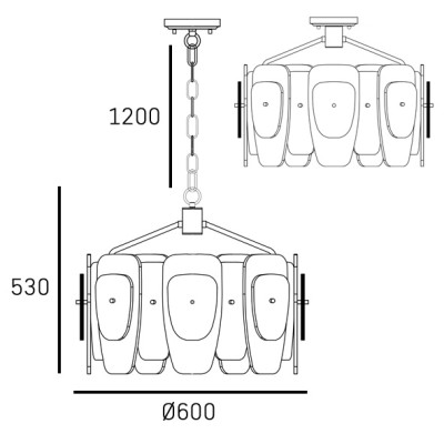 Efektowna Lampa Wisząca Wellington 5