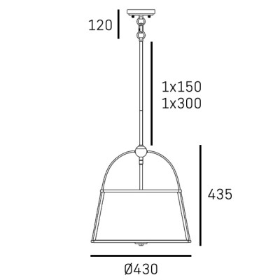 Lampa w Stylu Nowojorskim Savannah Śr. 43cm 4
