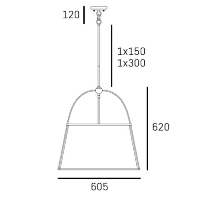 Lampa Wisząca w Stylu Nowojorskim Savannah Śr. 60cm 4
