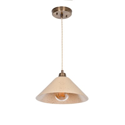 Stylowa Lampa Sufitowa Mirea Mosiądz Sandstone Szer. 29cm 4