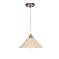 Stylowa Lampa Sufitowa Mirea Mosiądz Sandstone Szer. 29cm