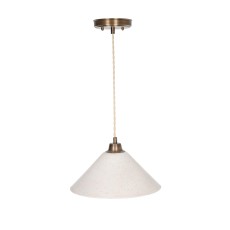 Stylowa Lampa Sufitowa Mirea Mosiądz Ivory Szer. 29cm
