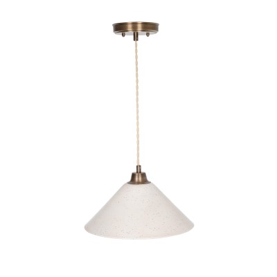Stylowa Lampa Sufitowa Mirea Mosiądz Ivory Szer. 29cm