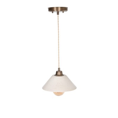 Elegancka Lampa Sufitowa Nila Mosiądz Ivory M Szer. 21cm