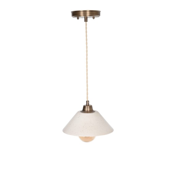 Elegancka Lampa Sufitowa Nila Mosiądz Ivory M Szer. 21cm