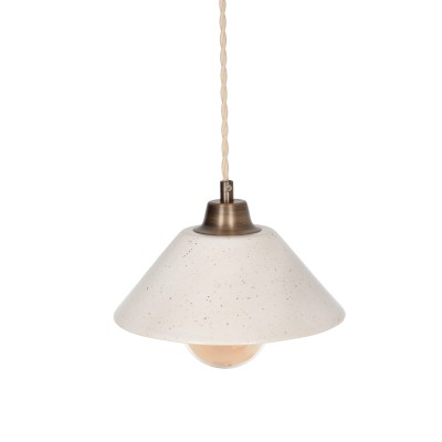 Elegancka Lampa Sufitowa Nila Mosiądz Ivory M Szer. 21cm 3
