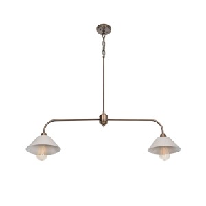 Stylowa Lampa Sufitowa Sorena Mosiądz Szer. 115cm