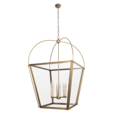 Efektowna Lampa Sufitowa Antica Mosiądz Szer. 65cm 3