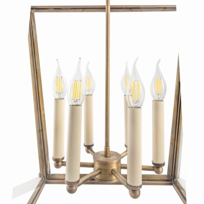 Efektowna Lampa Sufitowa Antica Mosiądz Szer. 65cm 6