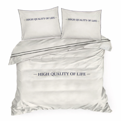 Personalizowana Pościel Hampton z Haftem Kremowa Biel z Granatem - skonfiguruj swoją wymarzoną pościel 3