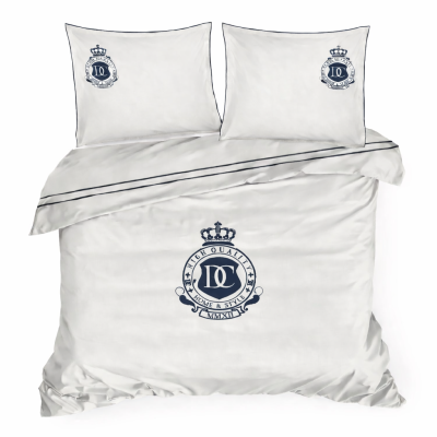 Personalizowana Pościel Hampton z Haftem Kremowa Biel z Granatem - skonfiguruj swoją wymarzoną pościel 5