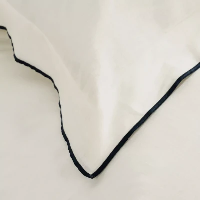 Personalizowana Pościel Hampton z Haftem Kremowa Biel z Granatem - skonfiguruj swoją wymarzoną pościel 7