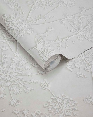 Tapeta Kwiaty Kopru Jasnoszara Riviera Maison