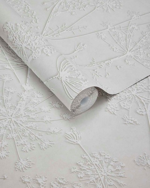 Tapeta Kwiaty Kopru Jasnoszara Riviera Maison