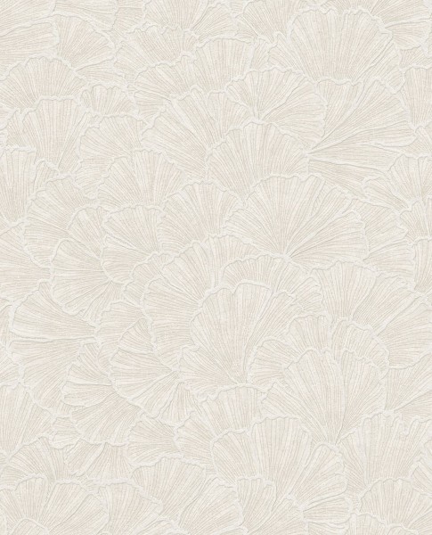 Tapeta Liście Ginkgo Jasnoszara Riviera Maison